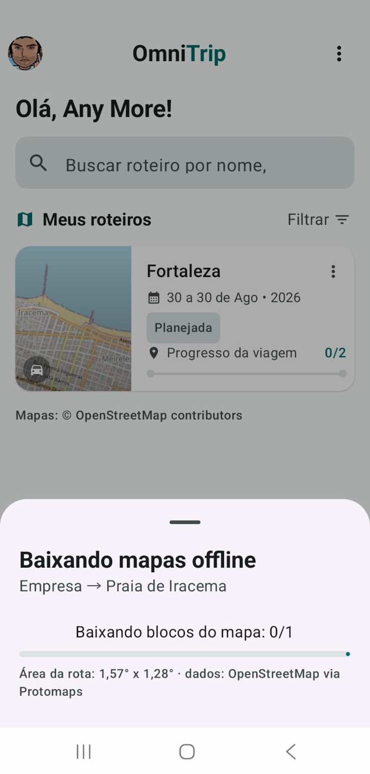 Tela de Roteiro da Viagem